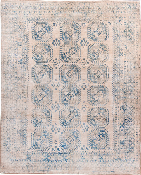 Antique Afghan Area Rug (9' x 11')